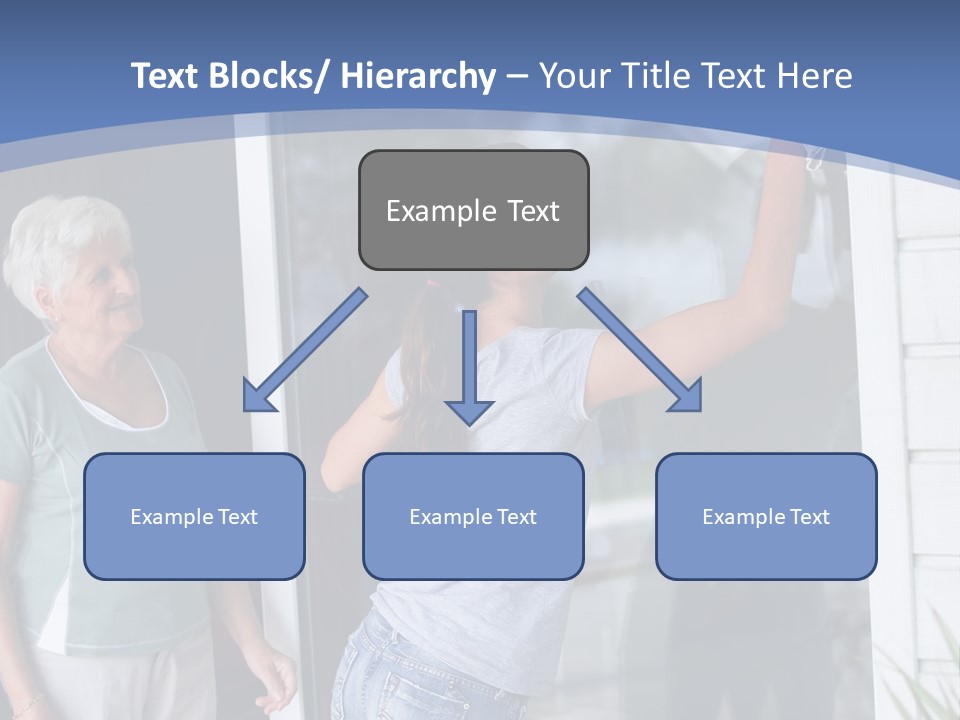 Grandmother Servicing Glass PowerPoint Template