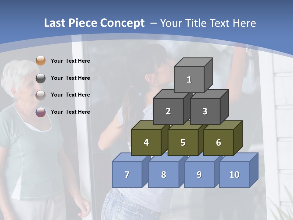 Grandmother Servicing Glass PowerPoint Template