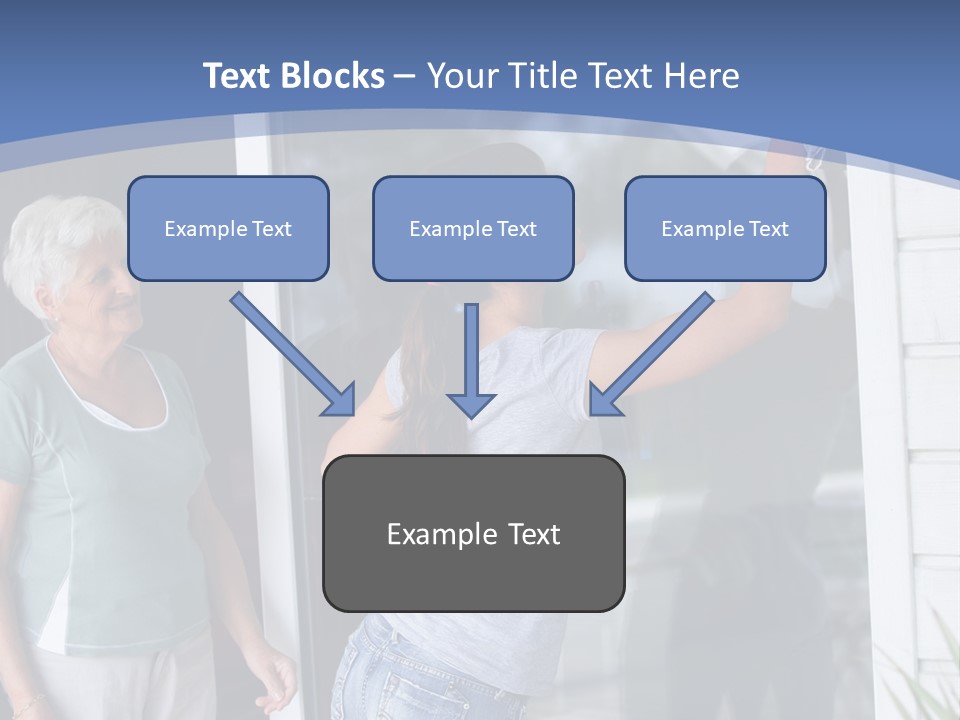 Grandmother Servicing Glass PowerPoint Template