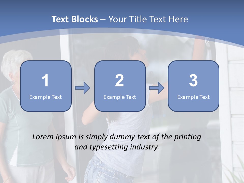 Grandmother Servicing Glass PowerPoint Template