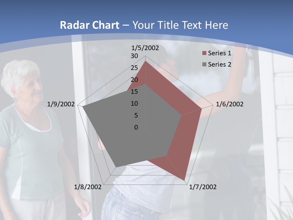 Grandmother Servicing Glass PowerPoint Template