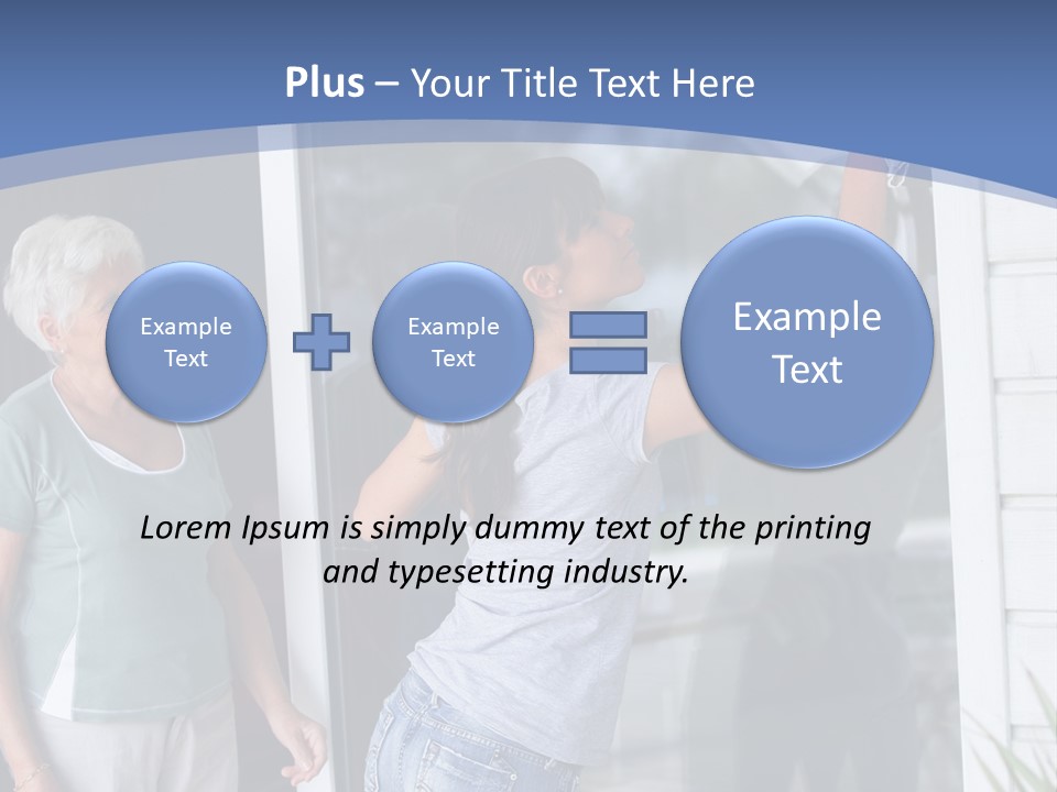 Grandmother Servicing Glass PowerPoint Template