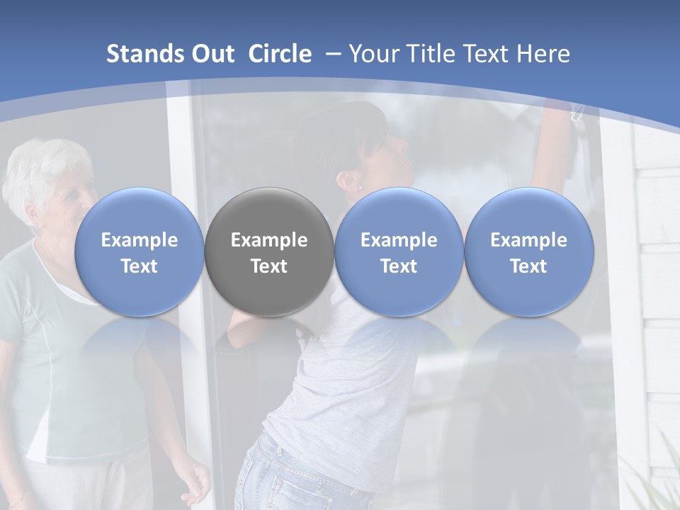 Grandmother Servicing Glass PowerPoint Template