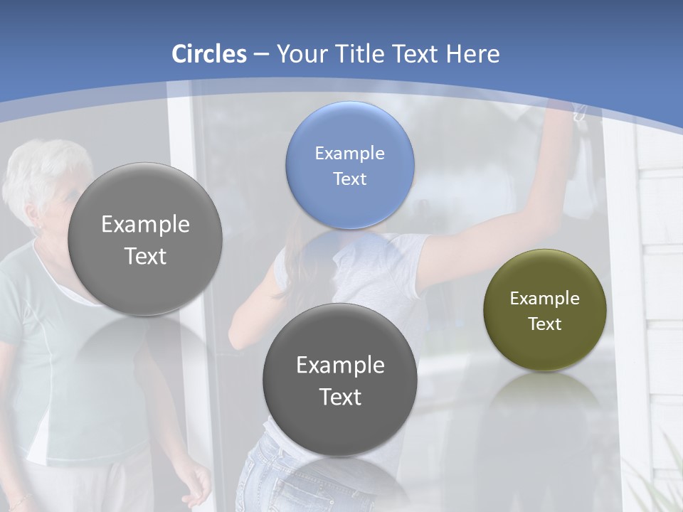 Grandmother Servicing Glass PowerPoint Template