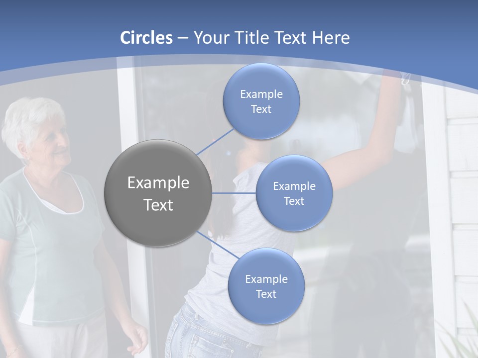 Grandmother Servicing Glass PowerPoint Template