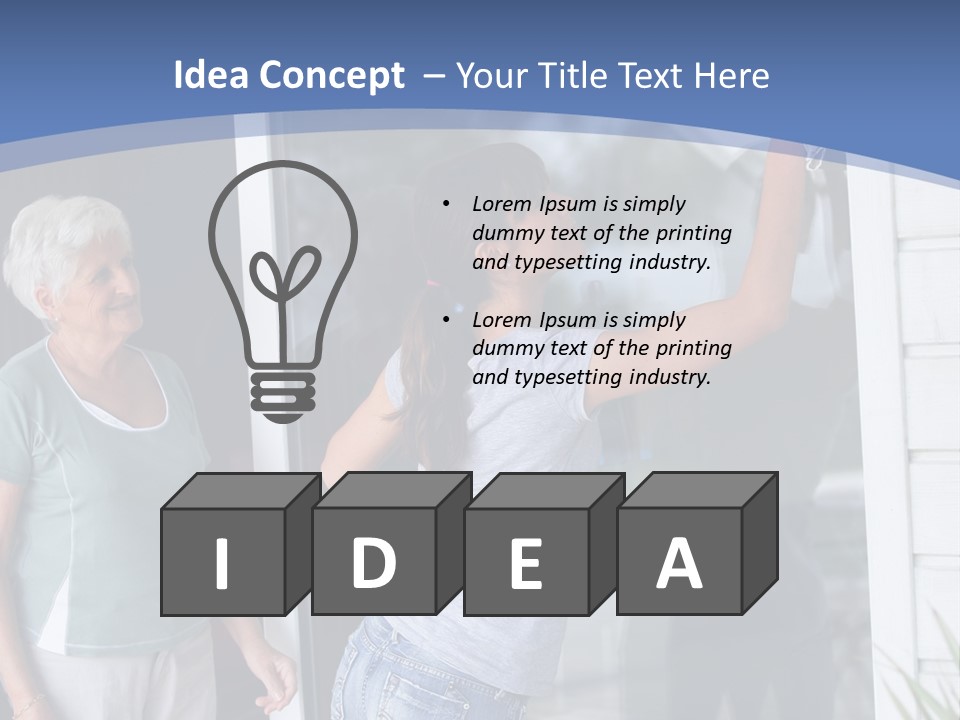 Grandmother Servicing Glass PowerPoint Template