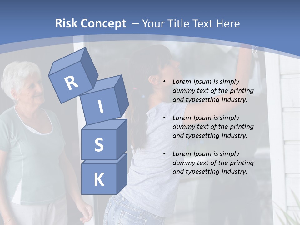 Grandmother Servicing Glass PowerPoint Template