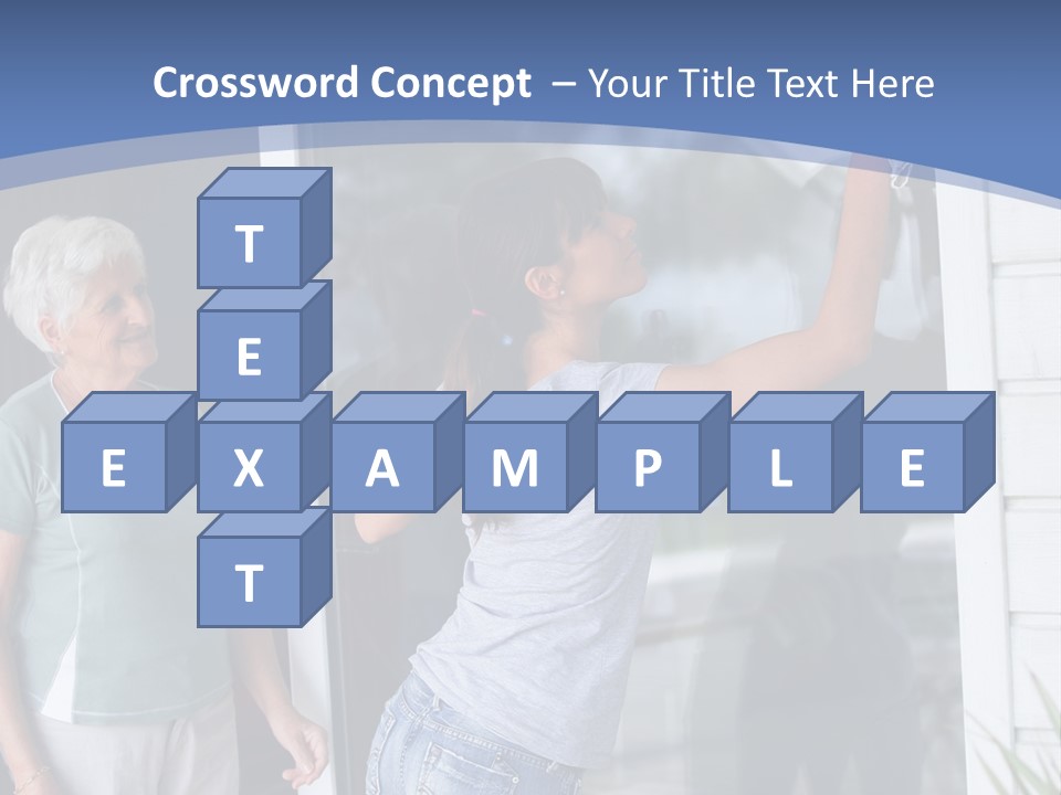 Grandmother Servicing Glass PowerPoint Template