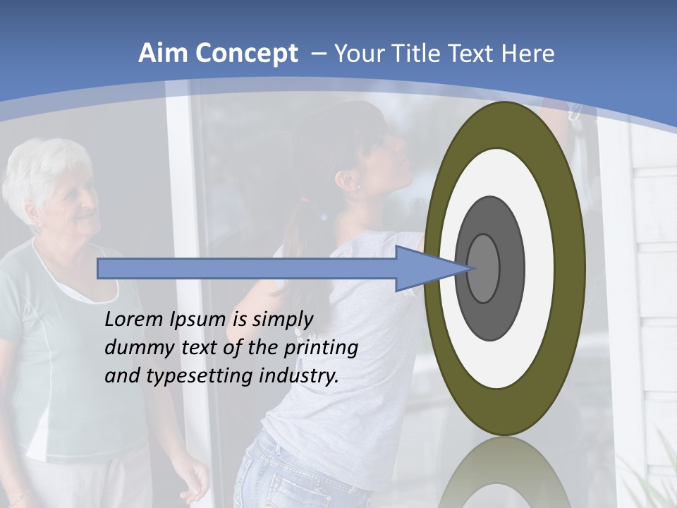 Grandmother Servicing Glass PowerPoint Template