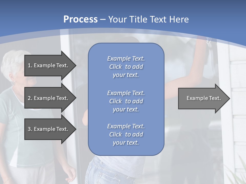 Grandmother Servicing Glass PowerPoint Template