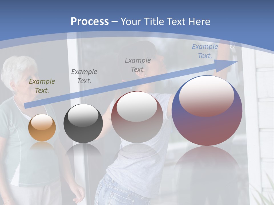 Grandmother Servicing Glass PowerPoint Template