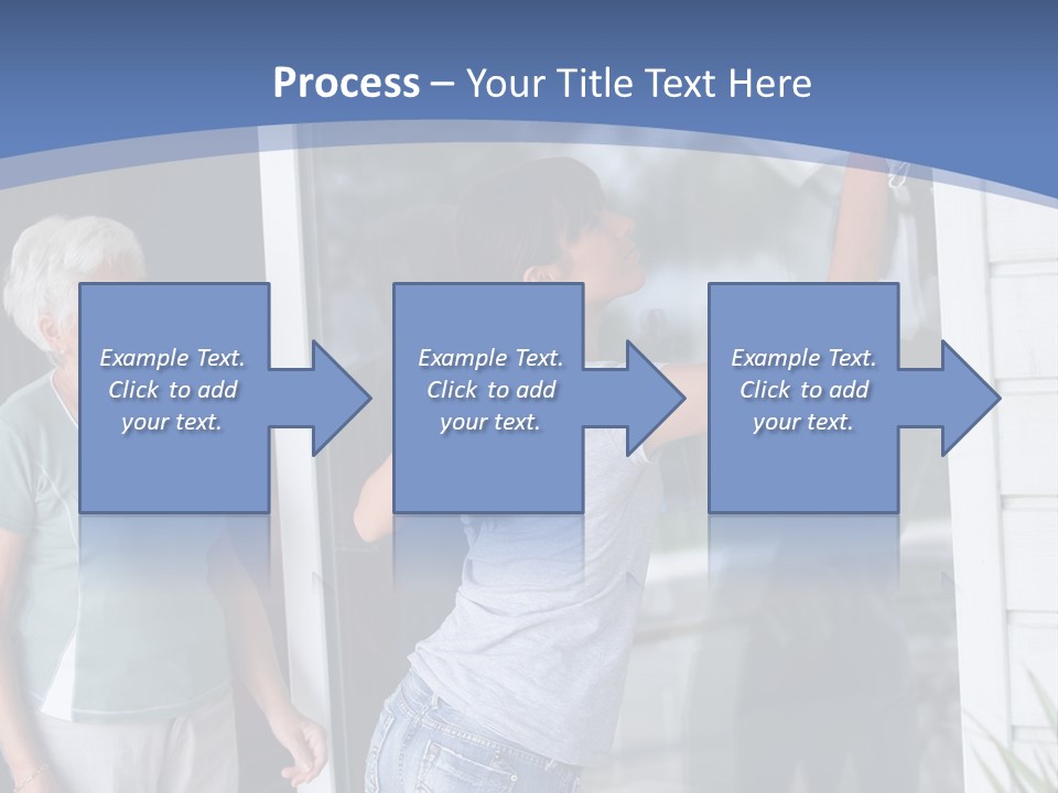 Grandmother Servicing Glass PowerPoint Template