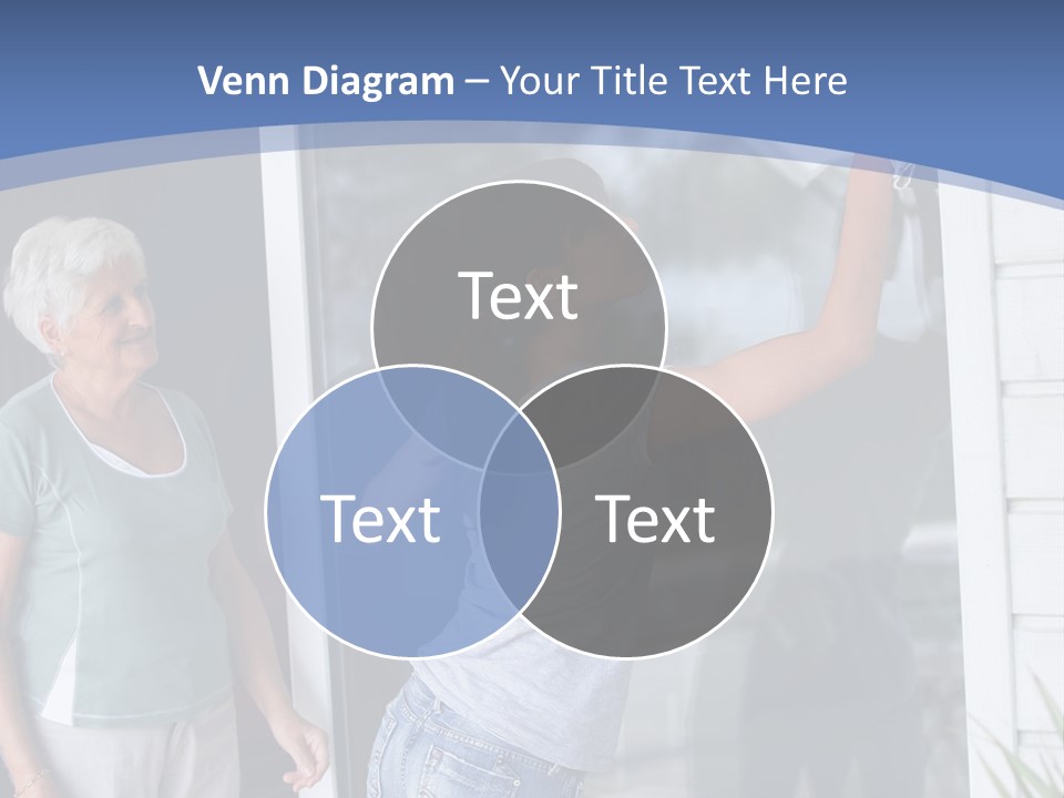 Grandmother Servicing Glass PowerPoint Template