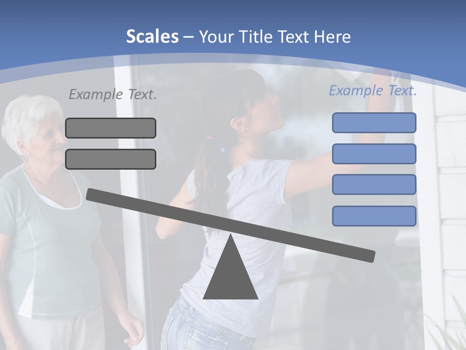Grandmother Servicing Glass PowerPoint Template