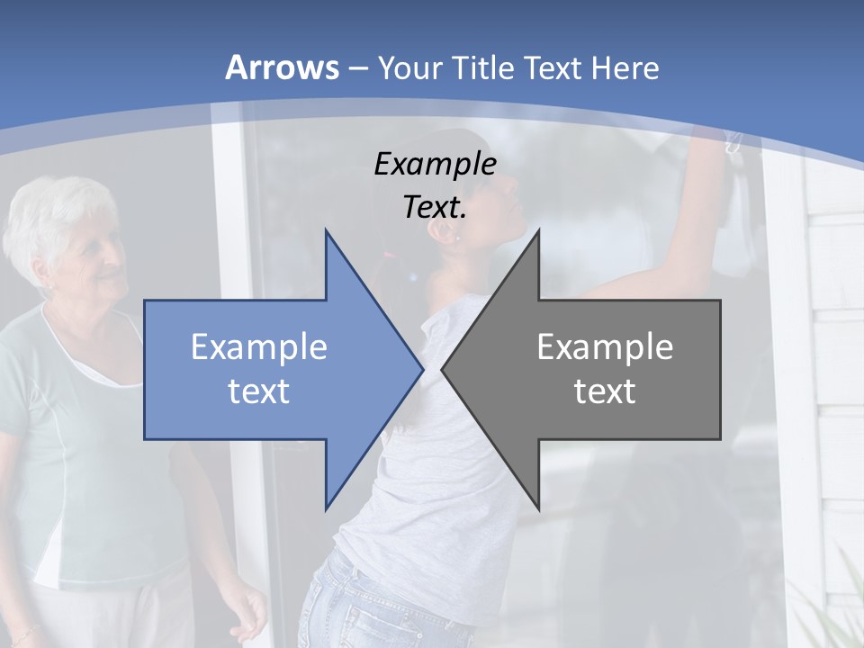 Grandmother Servicing Glass PowerPoint Template
