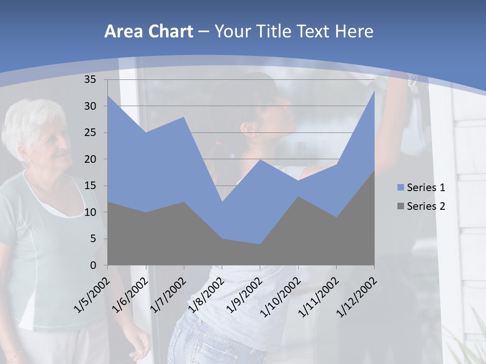 Grandmother Servicing Glass PowerPoint Template
