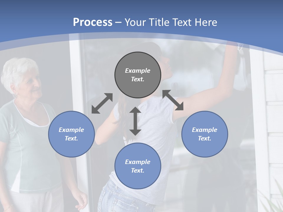 Grandmother Servicing Glass PowerPoint Template