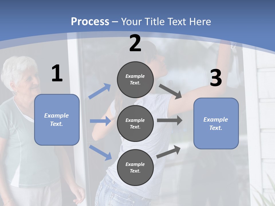 Grandmother Servicing Glass PowerPoint Template