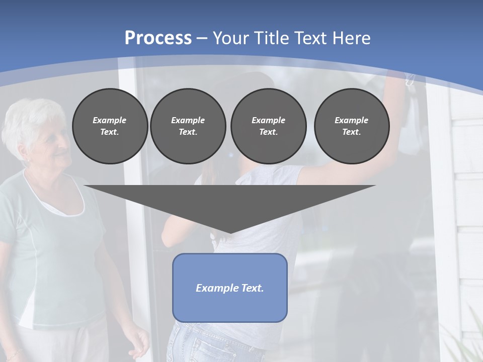 Grandmother Servicing Glass PowerPoint Template