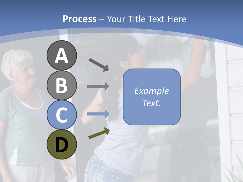 Grandmother Servicing Glass PowerPoint Template