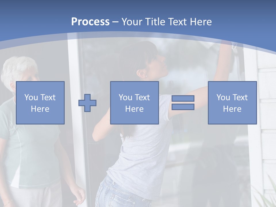 Grandmother Servicing Glass PowerPoint Template
