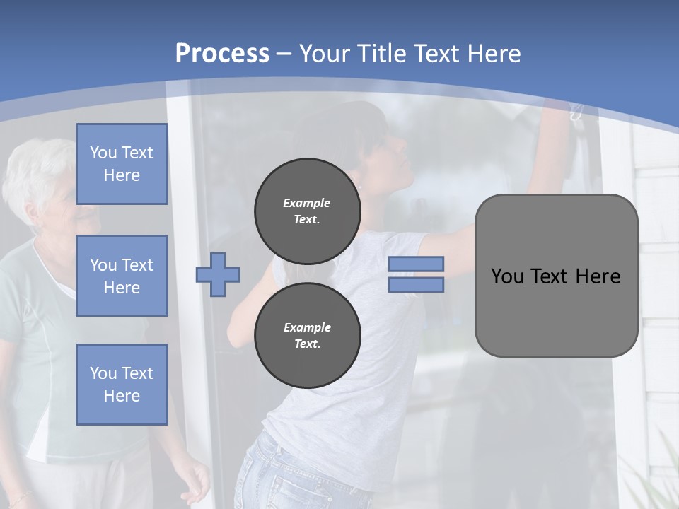 Grandmother Servicing Glass PowerPoint Template