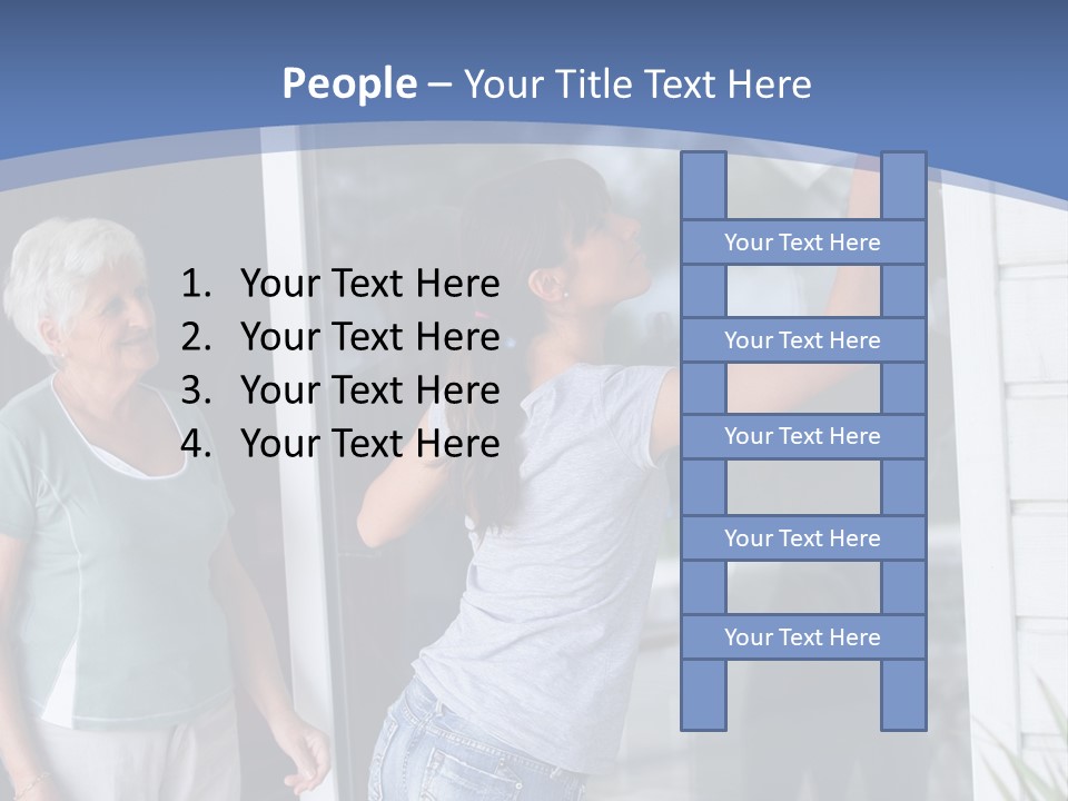 Grandmother Servicing Glass PowerPoint Template