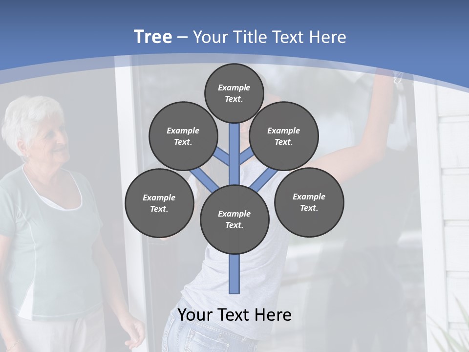 Grandmother Servicing Glass PowerPoint Template