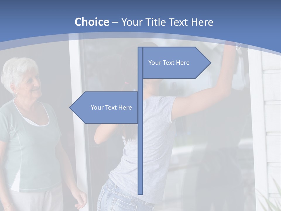 Grandmother Servicing Glass PowerPoint Template