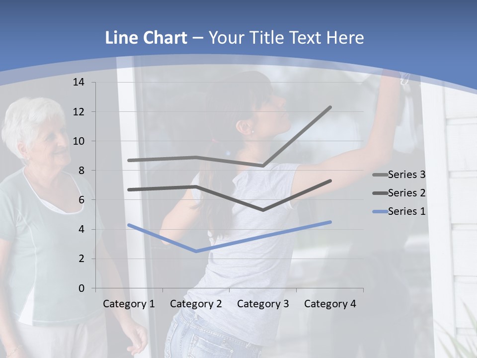 Grandmother Servicing Glass PowerPoint Template
