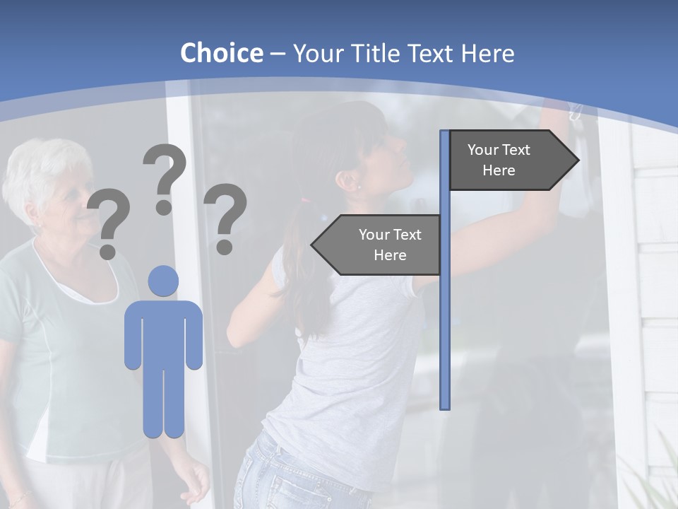 Grandmother Servicing Glass PowerPoint Template