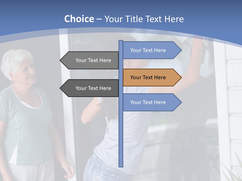 Grandmother Servicing Glass PowerPoint Template