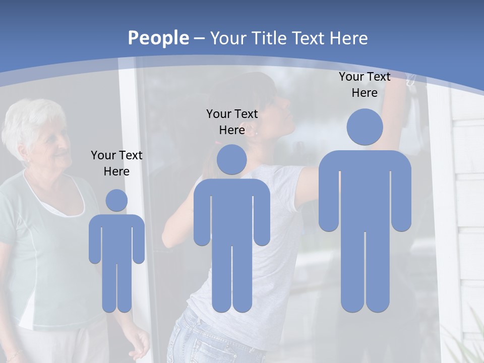 Grandmother Servicing Glass PowerPoint Template