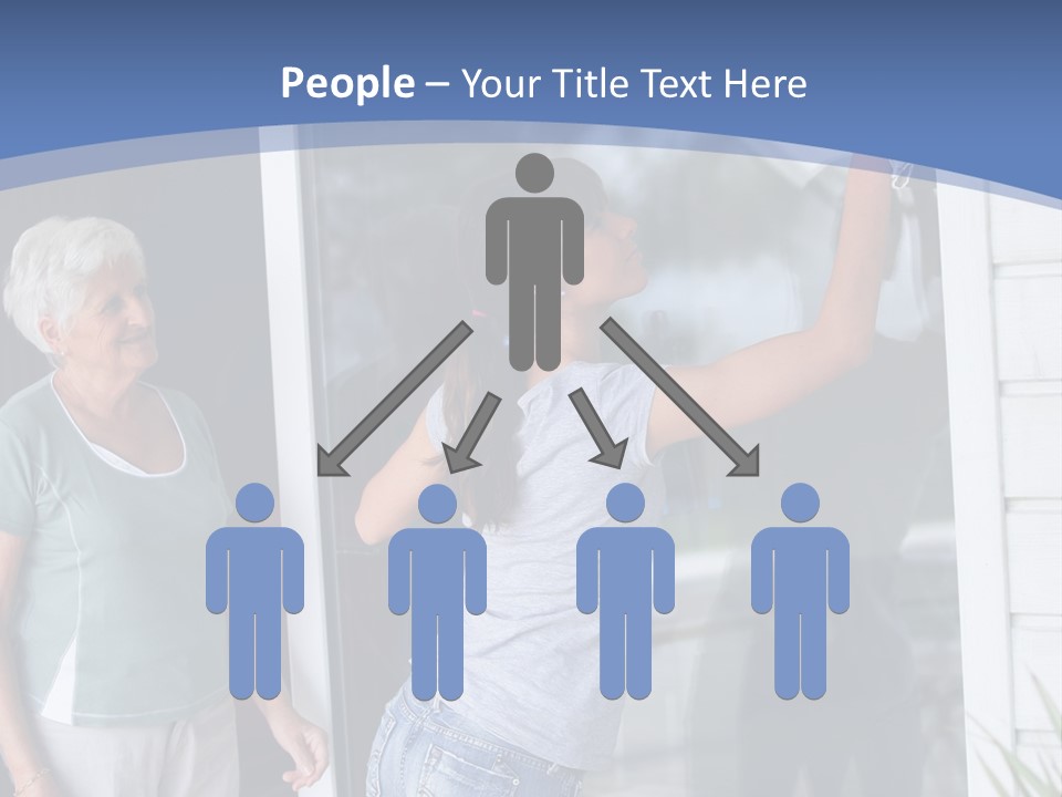 Grandmother Servicing Glass PowerPoint Template