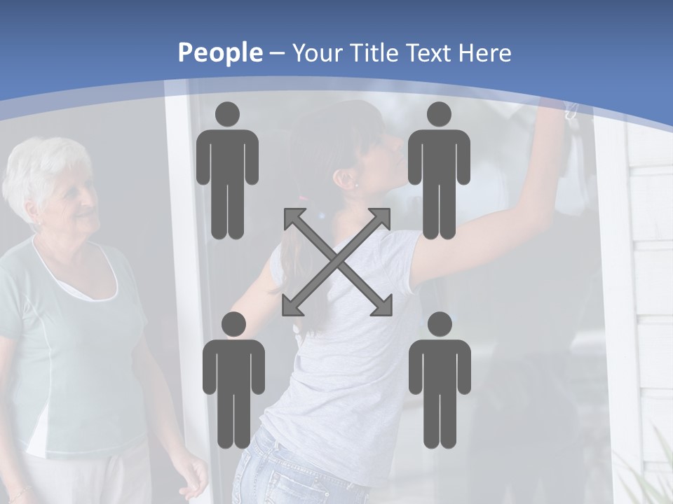 Grandmother Servicing Glass PowerPoint Template