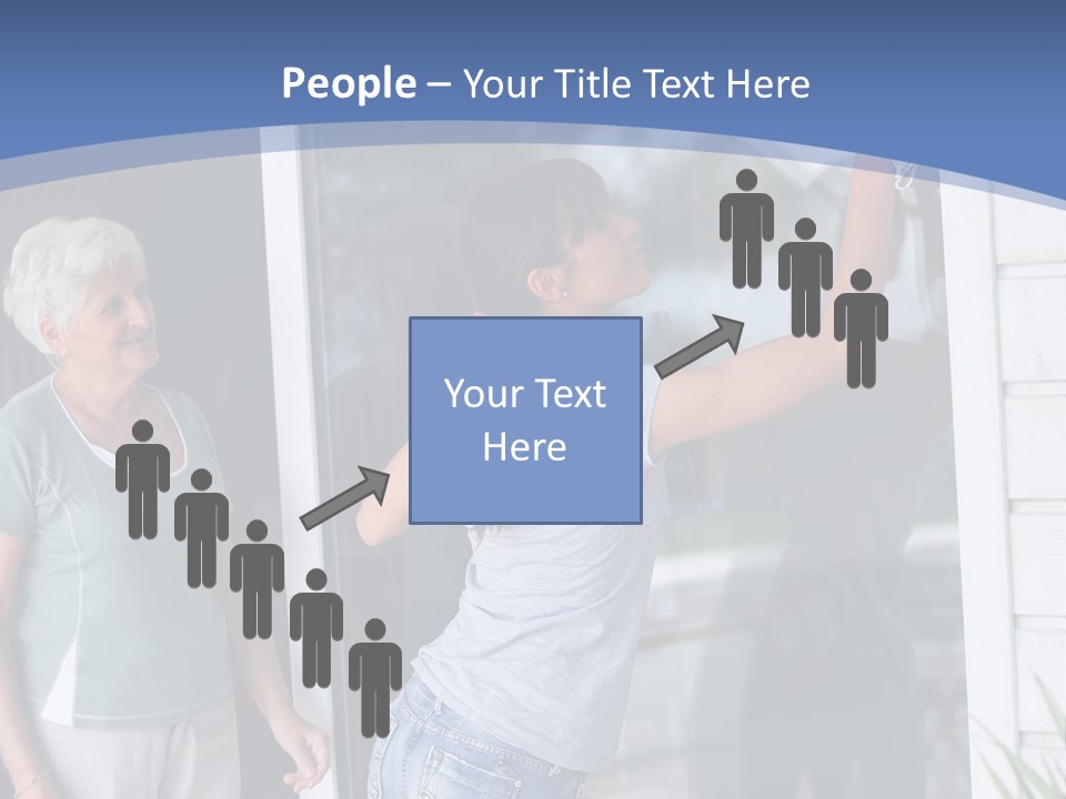 Grandmother Servicing Glass PowerPoint Template