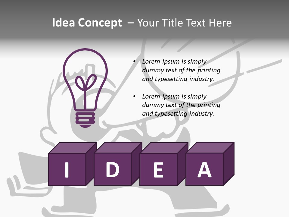 A Cartoon Character Holding A Megaphone In His Hand PowerPoint Template