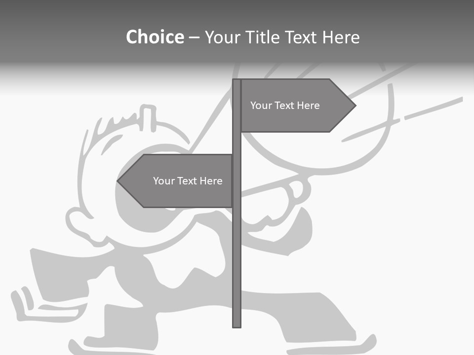 A Cartoon Character Holding A Megaphone In His Hand PowerPoint Template