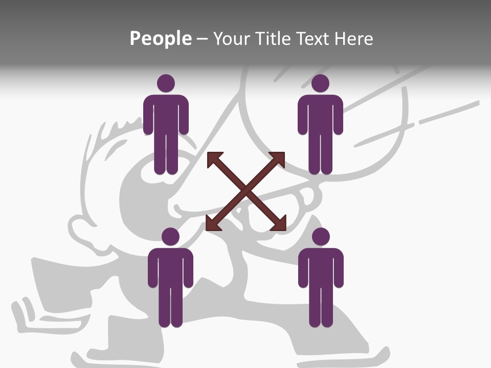 A Cartoon Character Holding A Megaphone In His Hand PowerPoint Template