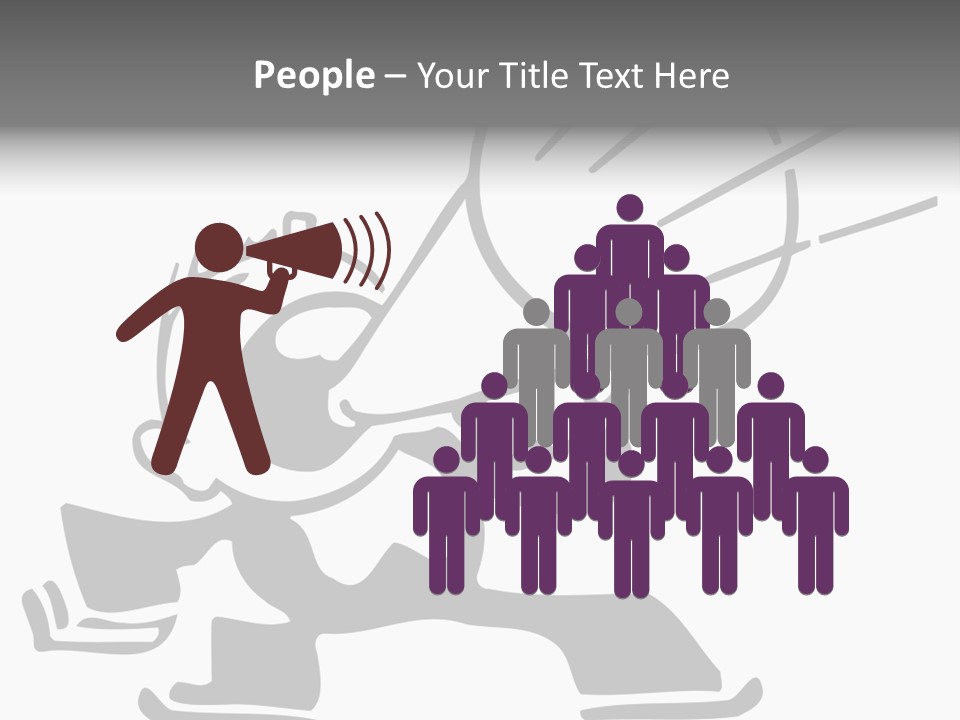 A Cartoon Character Holding A Megaphone In His Hand PowerPoint Template