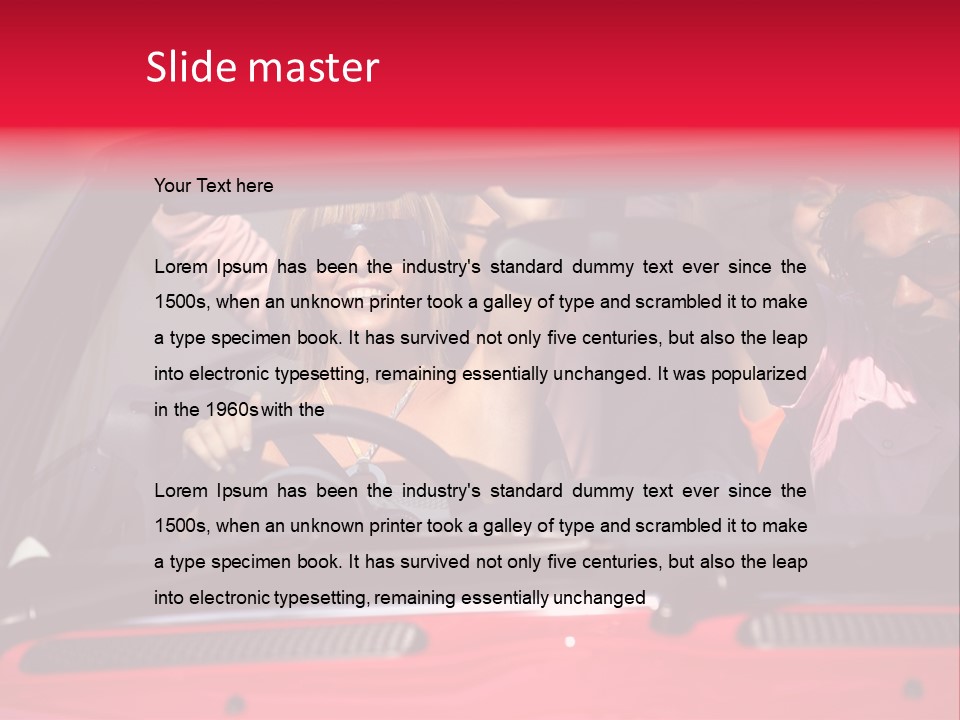 Driving African Facing PowerPoint Template