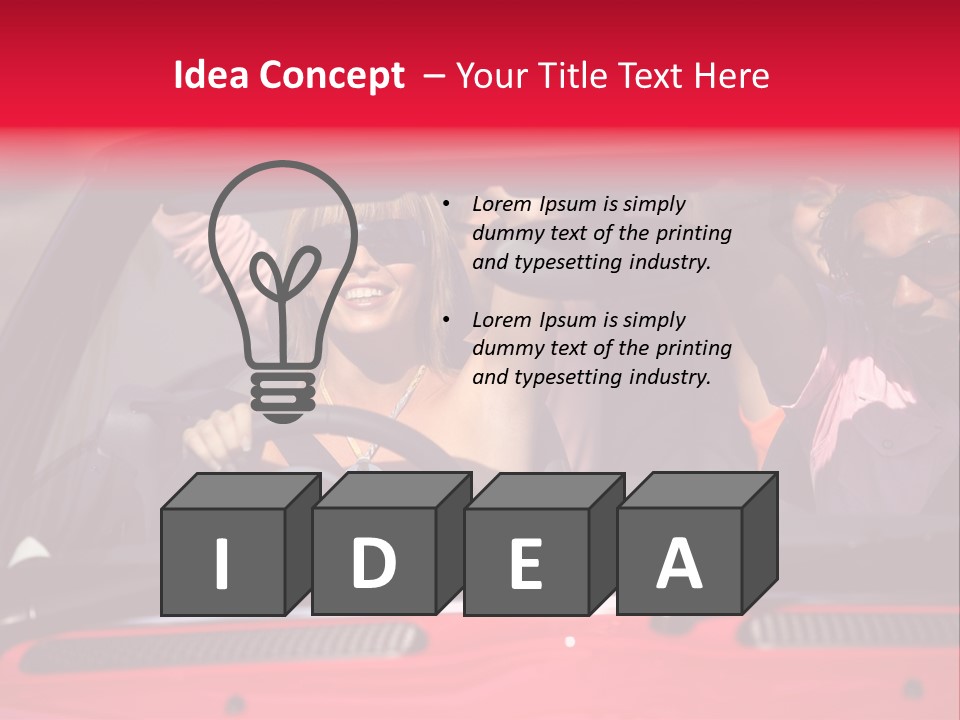 Driving African Facing PowerPoint Template