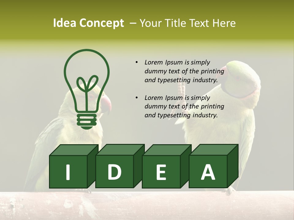 National Parakeets Nature PowerPoint Template