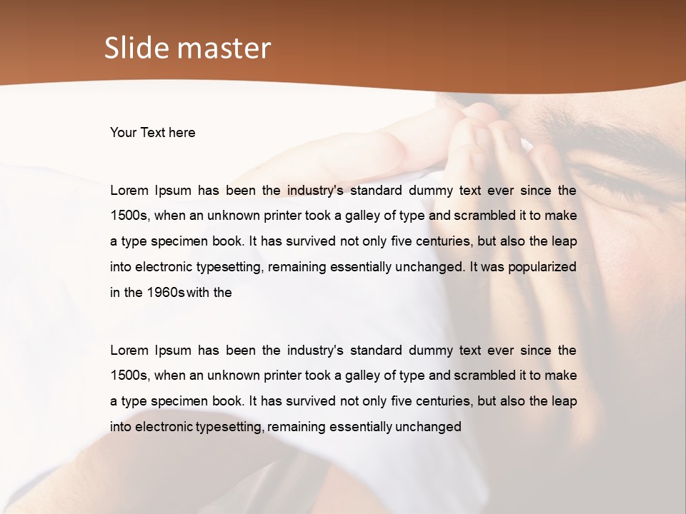 Allergens Sore Person PowerPoint Template