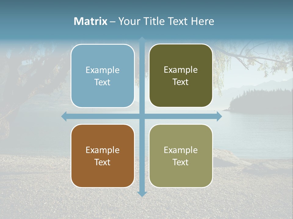 A Large Body Of Water Surrounded By Trees PowerPoint Template