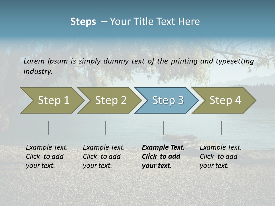 A Large Body Of Water Surrounded By Trees PowerPoint Template
