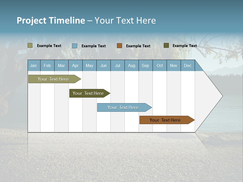 A Large Body Of Water Surrounded By Trees PowerPoint Template