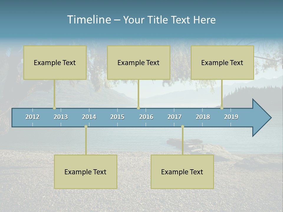 A Large Body Of Water Surrounded By Trees PowerPoint Template