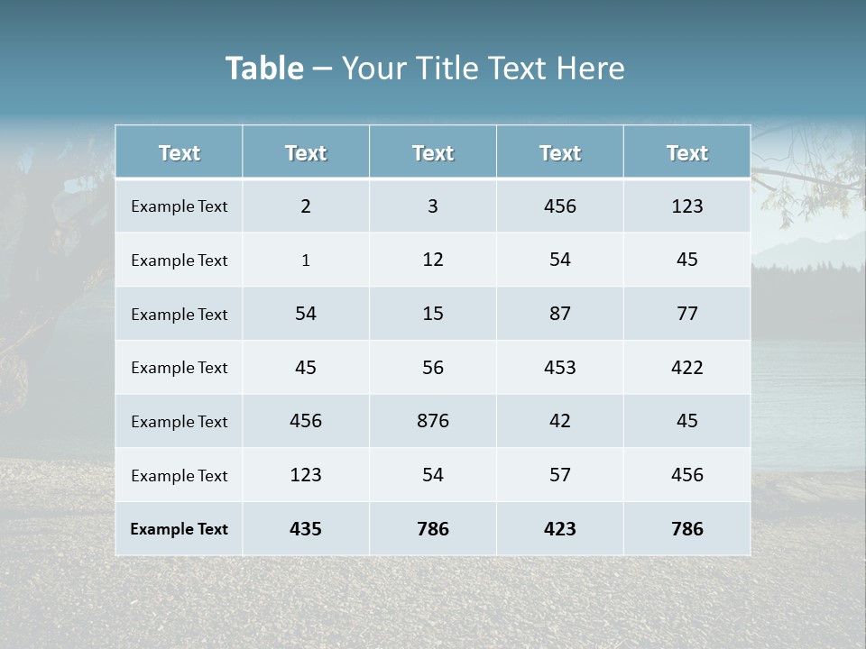 A Large Body Of Water Surrounded By Trees PowerPoint Template
