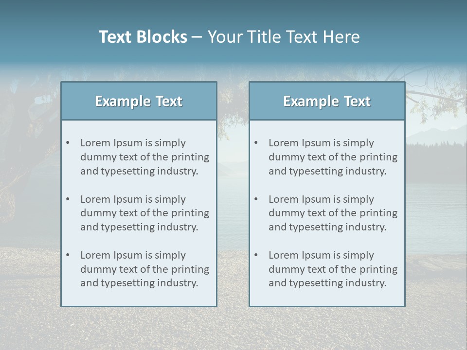 A Large Body Of Water Surrounded By Trees PowerPoint Template